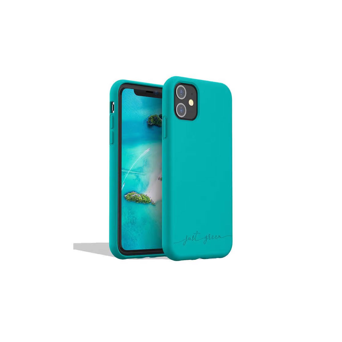 Carcasa biodegradable azul Just Green para el iPhone 11 - 1