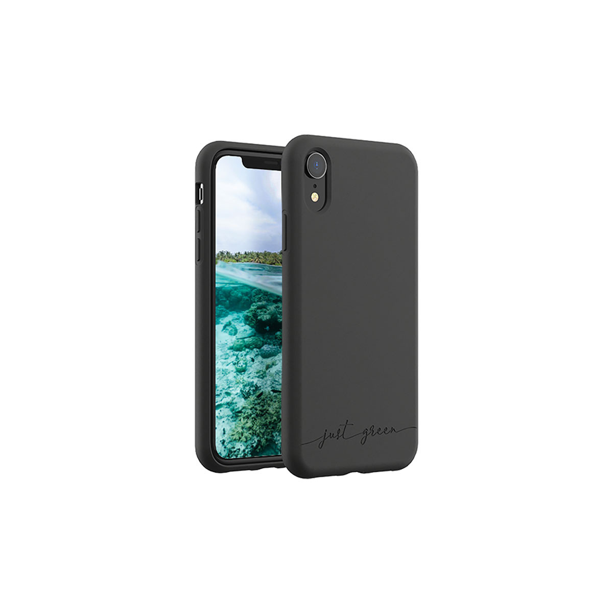 Carcasa biodegradable negra Just Green para el iPhone XR - 1